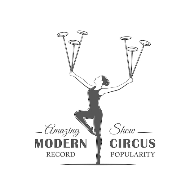 Vector circus label isolated