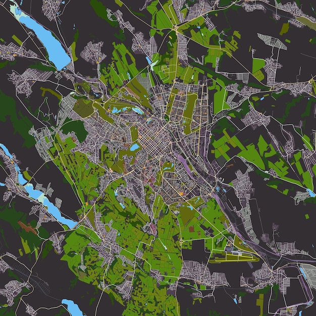 Vector city map of chisinau moldova