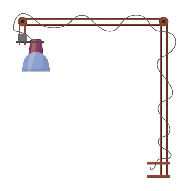 Vector clamp table lamp. swing arm desk light