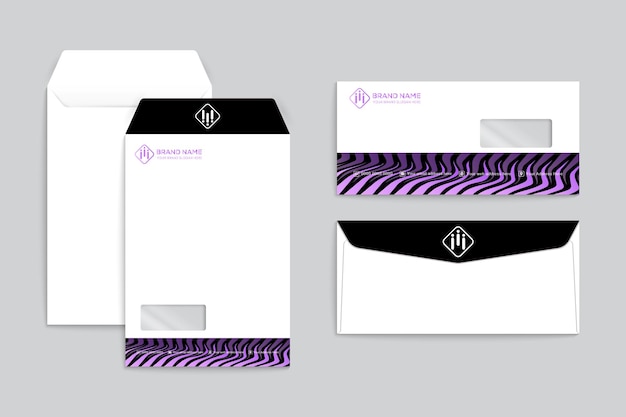 Vector clean professional envelope template