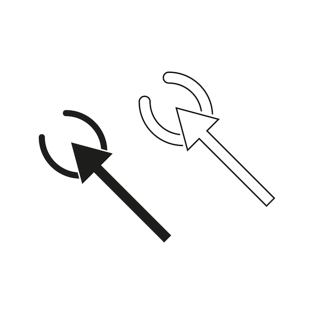Vector click arrow icons cursor vector symbols black and white design navigation pointer graphics