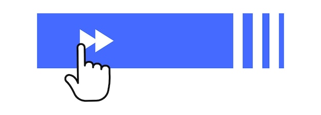 Vector click button with cursor web design element vector illustration