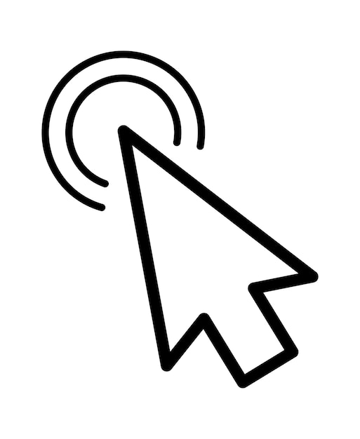 Vector click cursor set computer pointer hand and arrow icon press pick action element