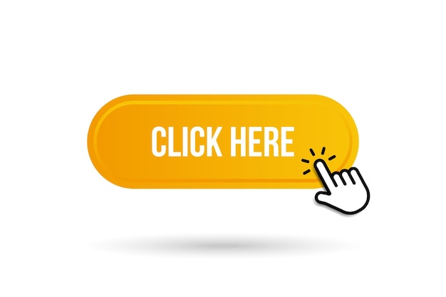 Vector click here web buttons with hand cursor set of action button with arrow pointer click button