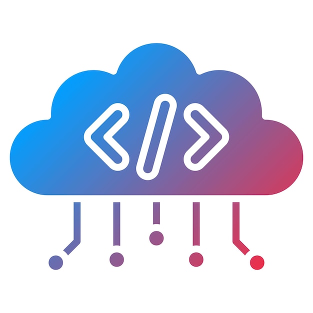 Vector cloud coding icon vector image can be used for computer science