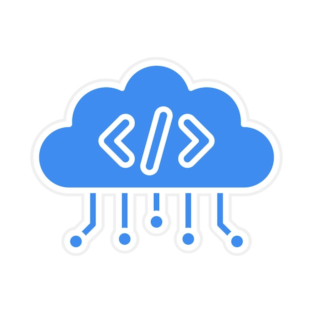 Vector cloud coding icon vector image can be used for computer science