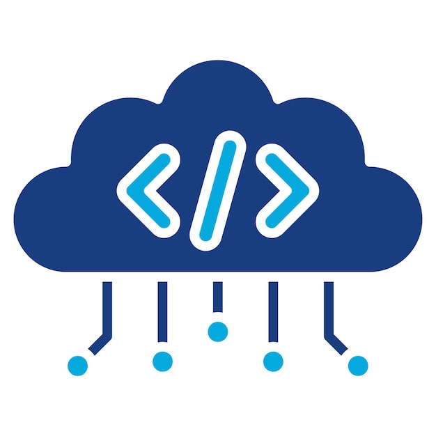 Vector cloud coding icon vector image can be used for computer science