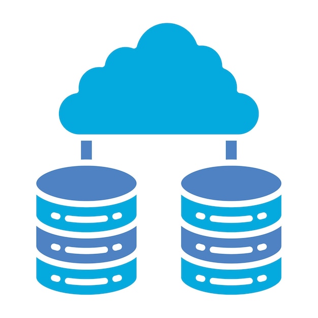 Vector cloud database icon