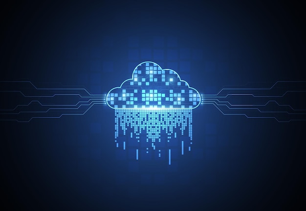 Vector cloud networking computing concept design digital data transform download