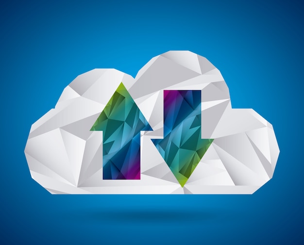 Vector cloud security design, vector illustration eps10 graphic 