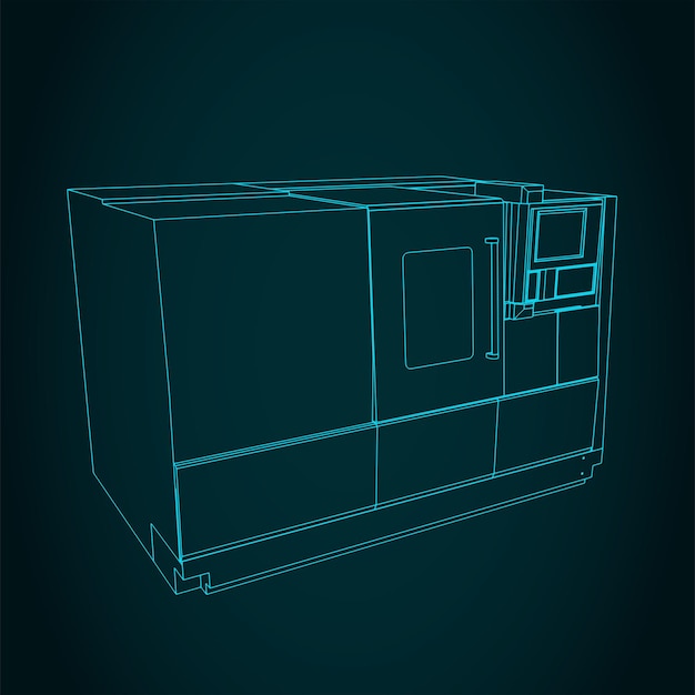 Vector cnc turning milling machine
