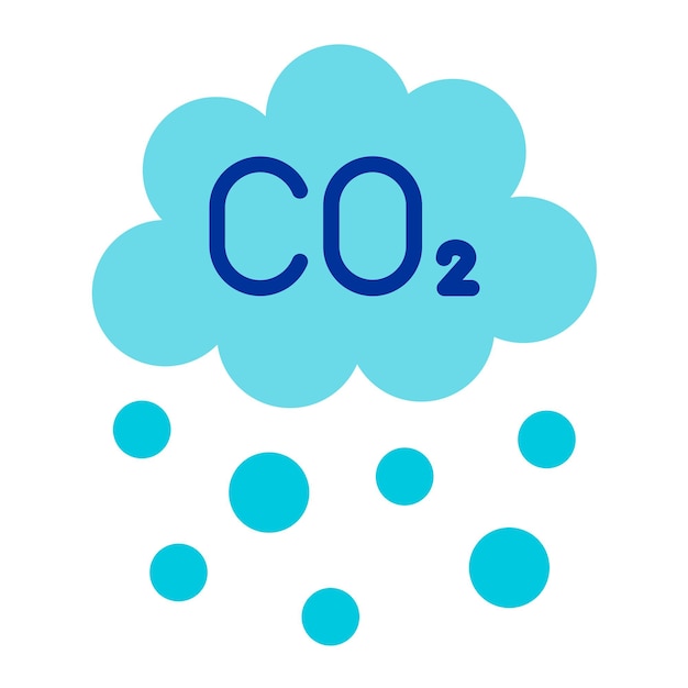 Vector co2 pollution icon style