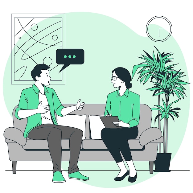 Vector coaching concept illustration