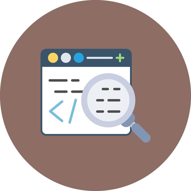 Vector code testing flat illustration