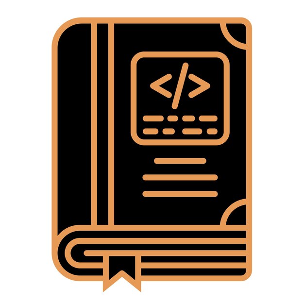 Vector coding book icon