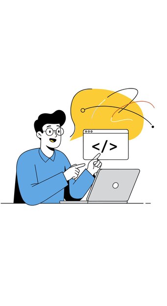 Vector coding education and web development tutorial