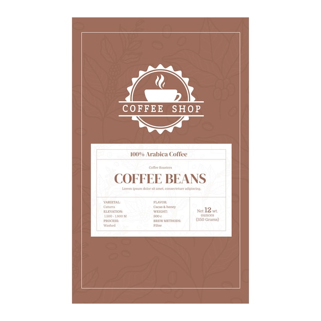 Vector coffee lable design