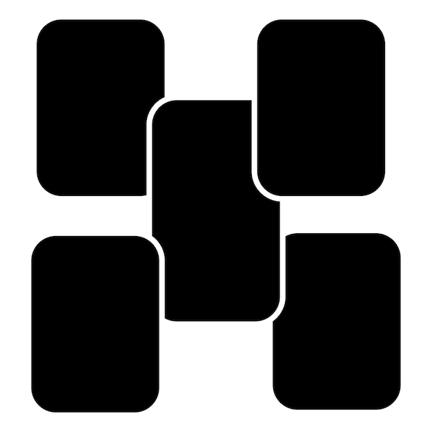 Vector collage black and white simple illustration background