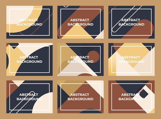 Vector collection of abstract geometric compositions for social media