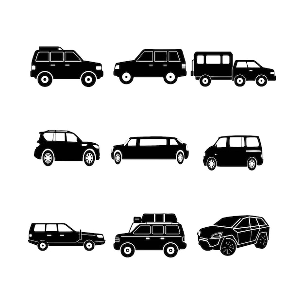 Vector collection of car transport icons