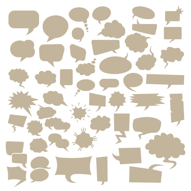 Vector a collection of different speech bubbles with the word speech on it.