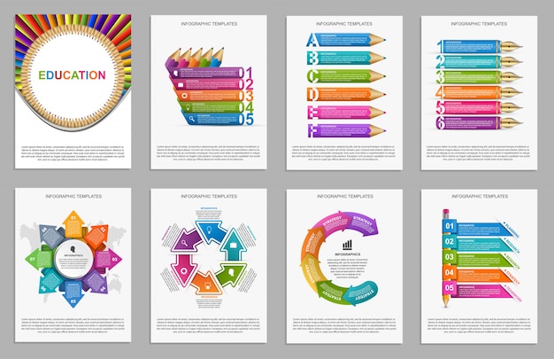 Vector collection infographics for presentations.