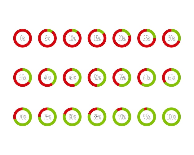 Vector collection loading bar status icon vector illustration set loaded icons download progress upload