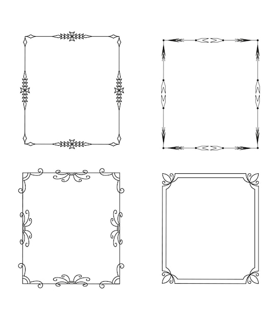 Vector collection of rectangular frames