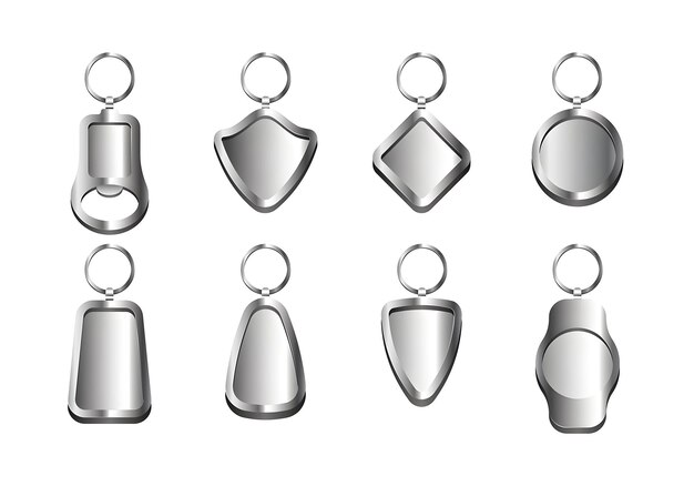 Vector a collection of silver and silver jewelry with a silver pendant