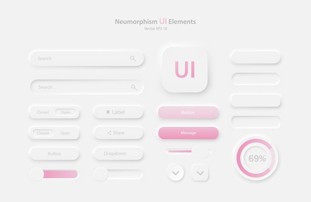 collection of user interface elements for a mobile application