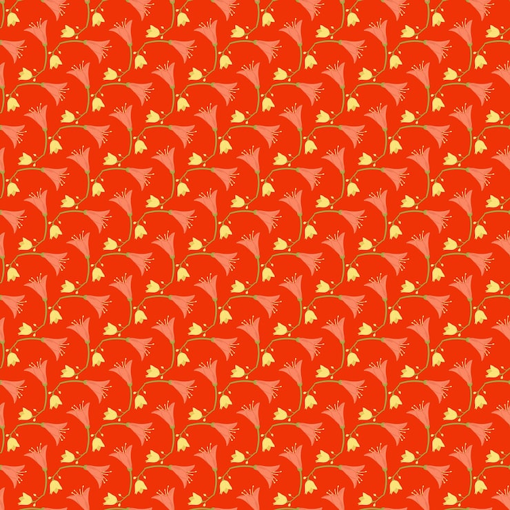 Color spring flowers pattern in vector