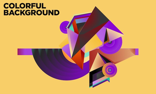 Vector colored geometric backgroundcolored geometric abstract