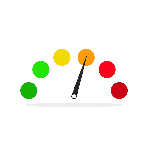 Vector colored speedometer icon vector illustration