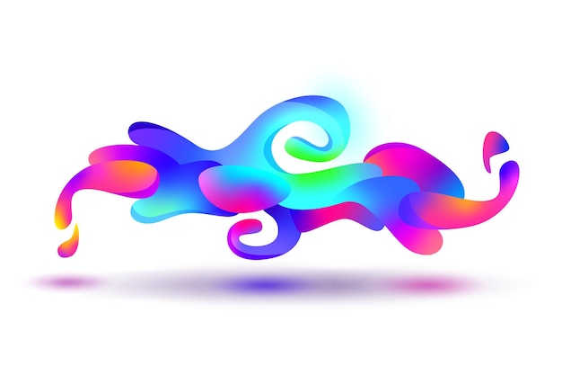 Vector colorful abstract gradient shape wave fluid splash creative background banner vector element