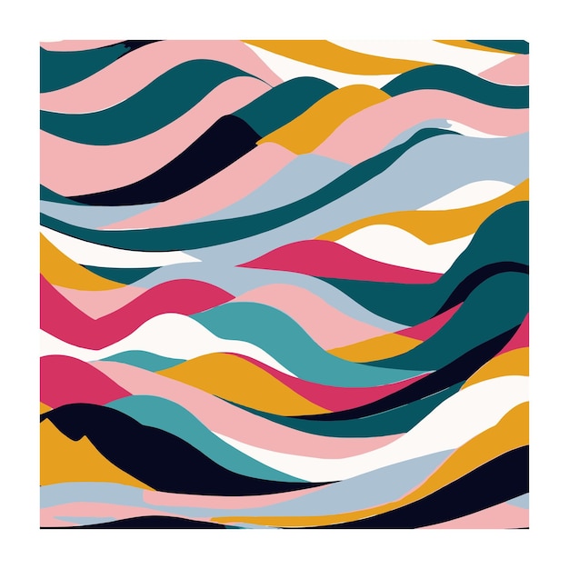 Vector colorful abstract waves pattern