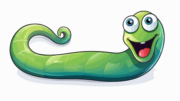 Vector colorful cartoon leech sticker vector illustration for design projects
