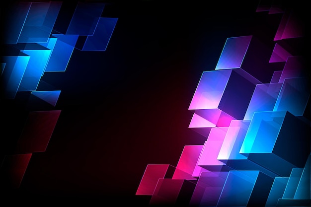 Vector colorful geometric background of 3d squares