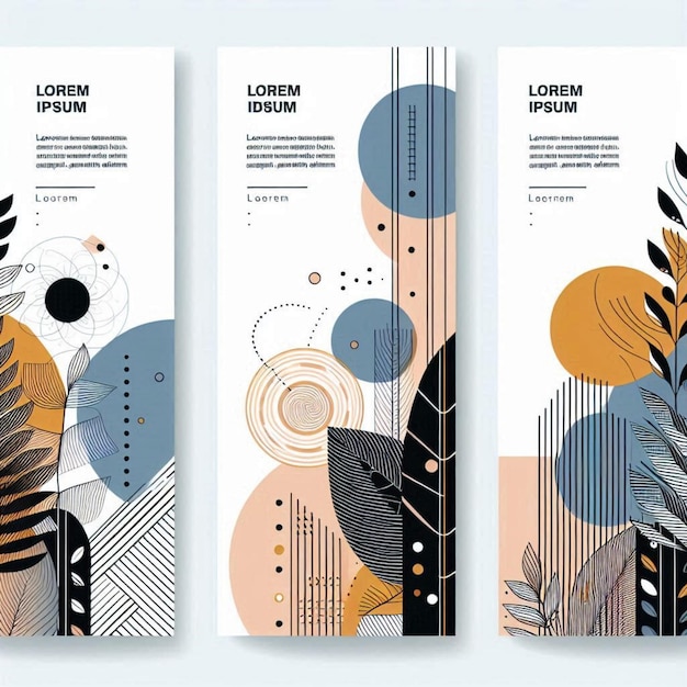 Vector colorful geometric patterns and abstract shapes modern design layout suitable for creative projects