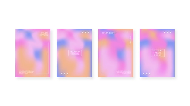 Vector colorful gradient mesh background template