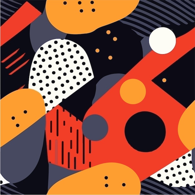 Vector a colorful graphic with a black background and a red circle on the bottom.