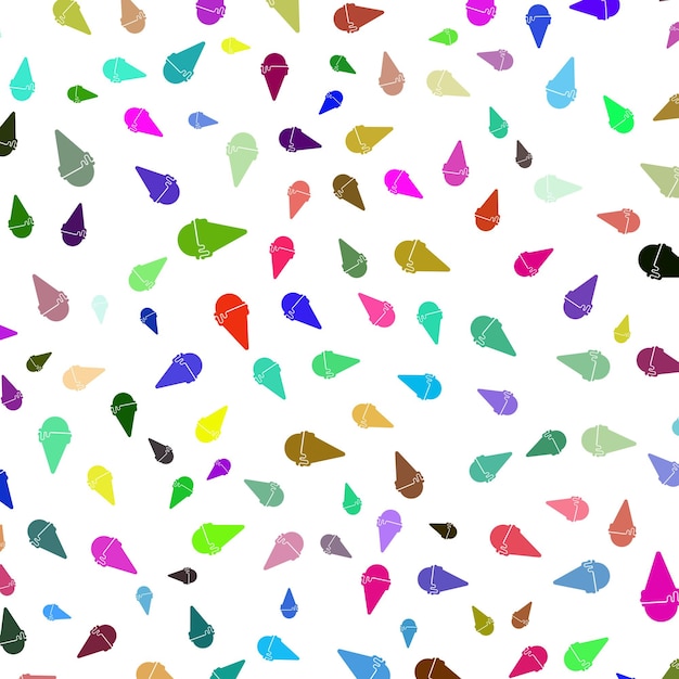 Vector colorful ice cream pattern decorative illustration vector