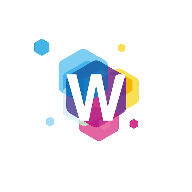 Vector colorful of letter w logo design concept modern initial logo template