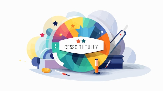 Vector colorful mix icon for credibility