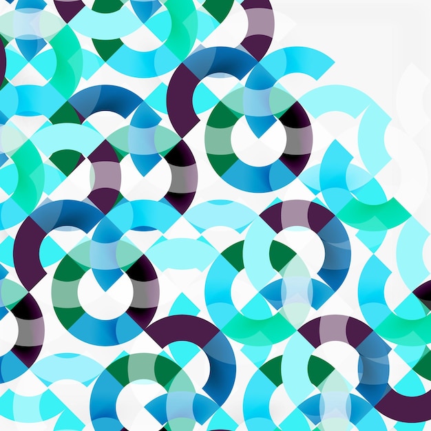 Vector colorful rings on grey background modern geometric pattern design vector business or technology