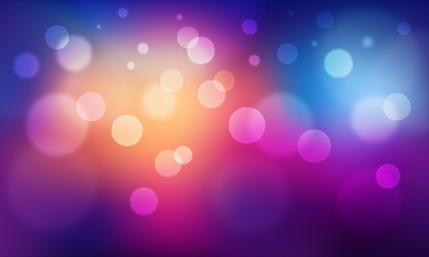 Vector colourful bokeh lights background