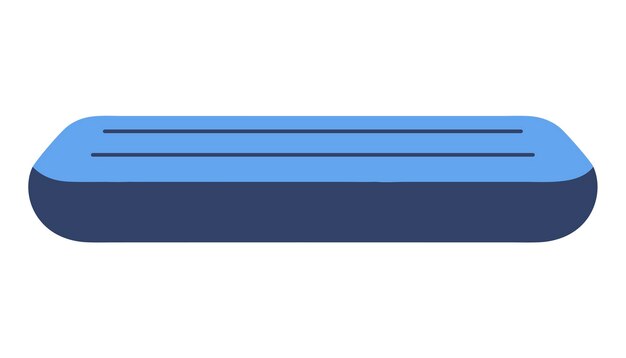 Vector comfortable inflatable mattress for relaxation and travel use in various settings