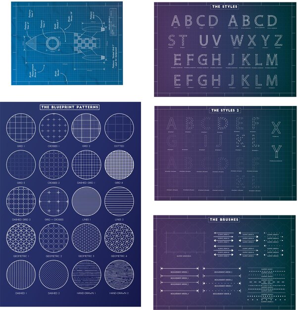 Vector complete vector blueprint kit