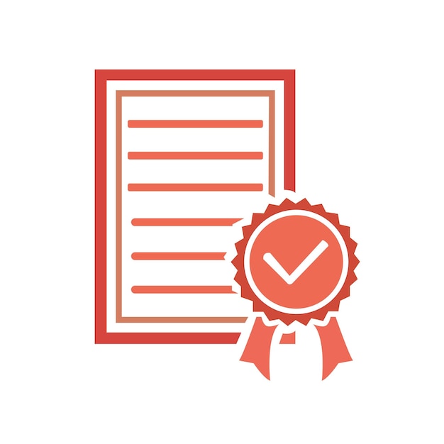 Vector compliance inspection approved logo design audit document icon result report verification control