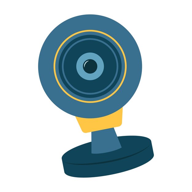 Vector computer accessories and devices in a flat style illustration