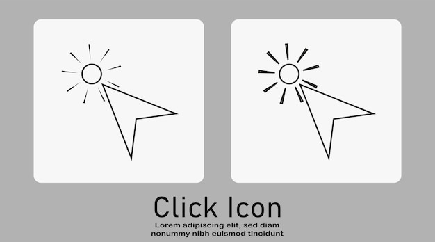 Vector computer cursor click arrow pointing click link button vector isolated on a white background